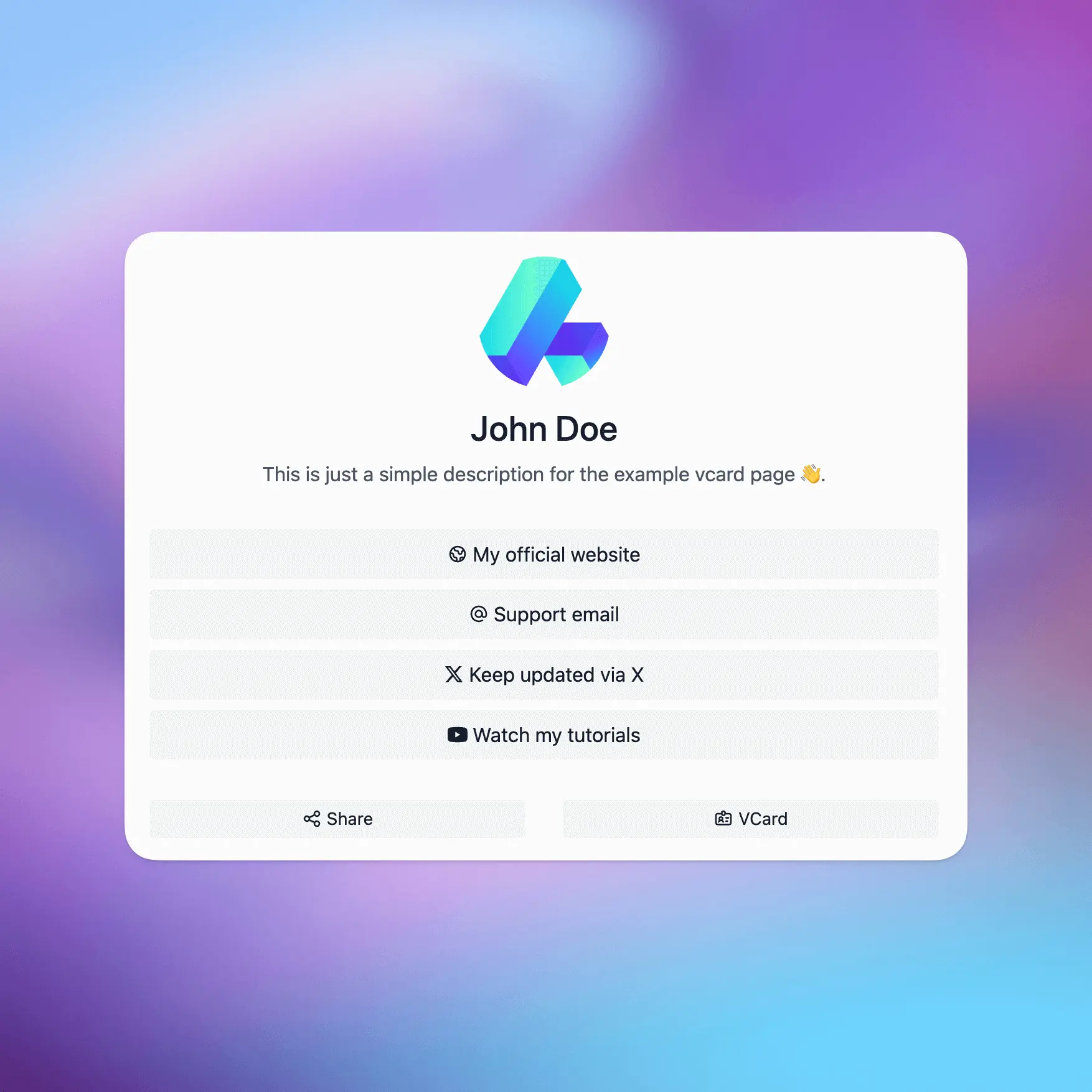 Captura de tela do tema vcard de Nova York